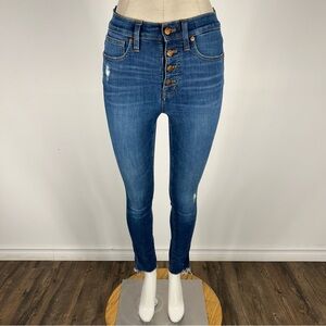 Madewell High Rise Button-Fly Jeans in Denim Blue Size 24